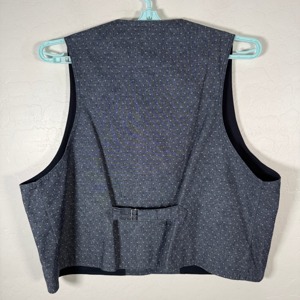 Frontier Classics Vest Mens 2XL Blue Denim Chambray Western Cowboy Steampunk - Picture 4 of 9